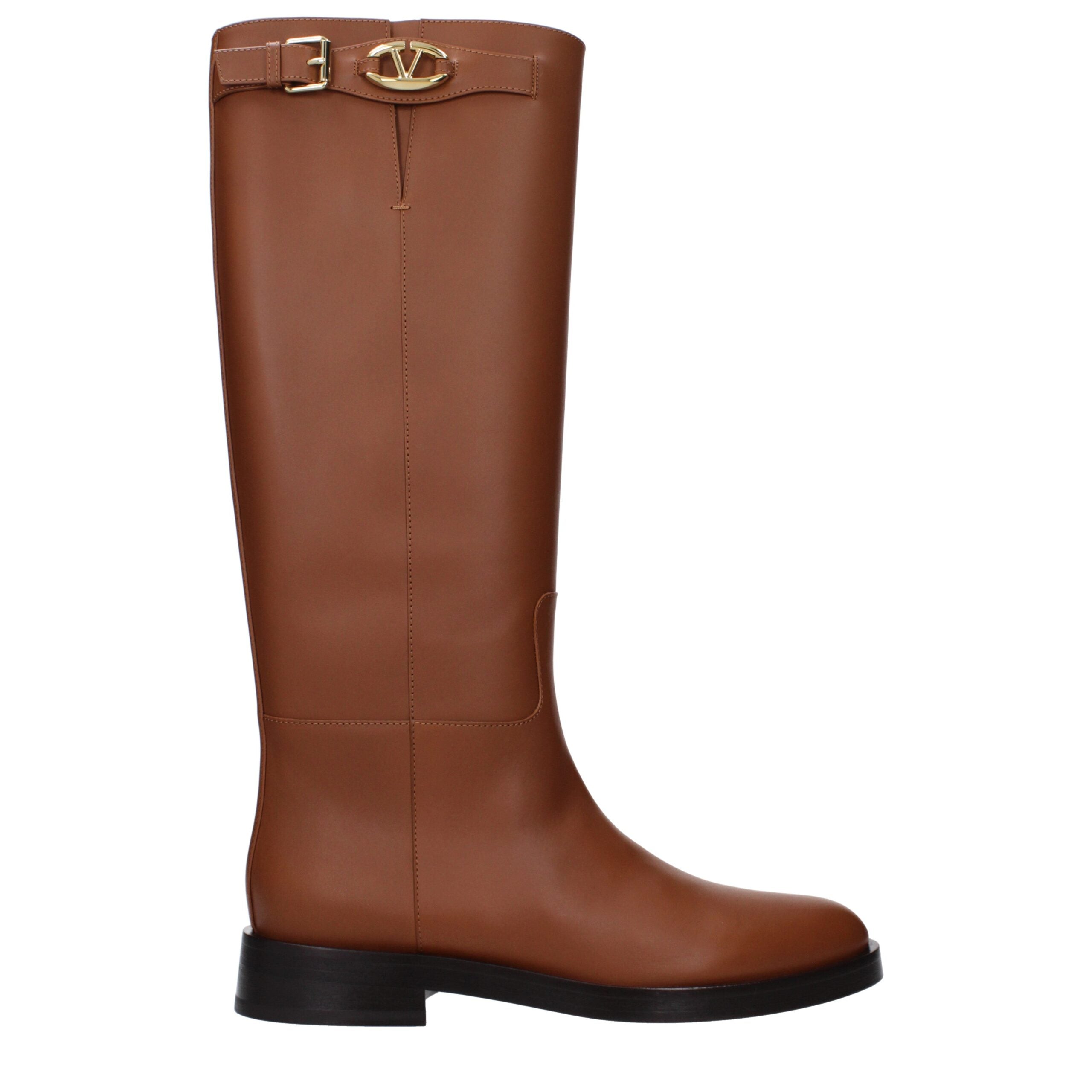 Valentino Garavani Brown Leather Boot